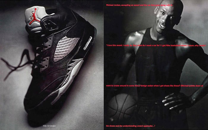 Air Jordan 5 Magazine Spread Ad 1990